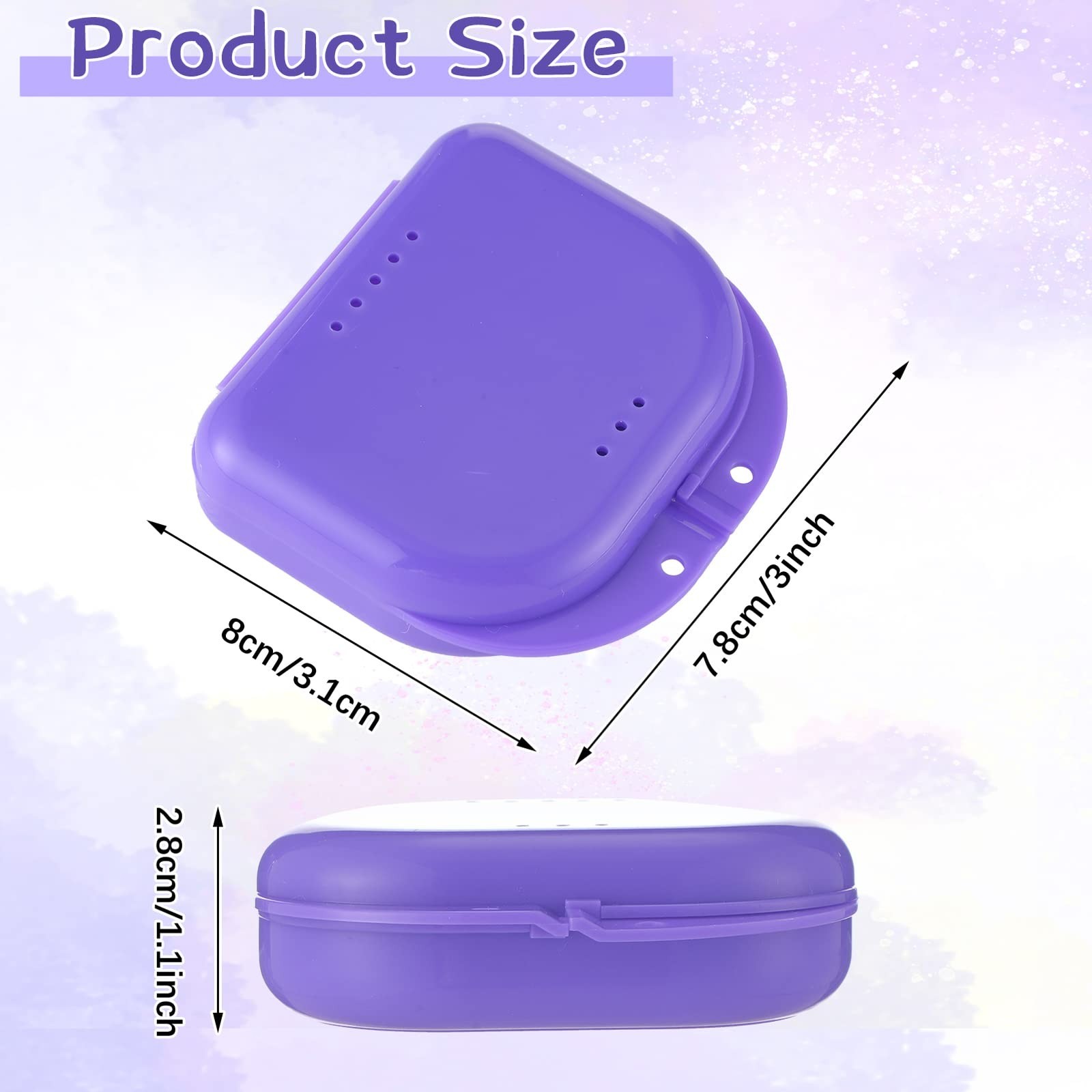 180 Pcs Dental Retainer Case with Vent Holes – Multicolor Storage Box for Travel