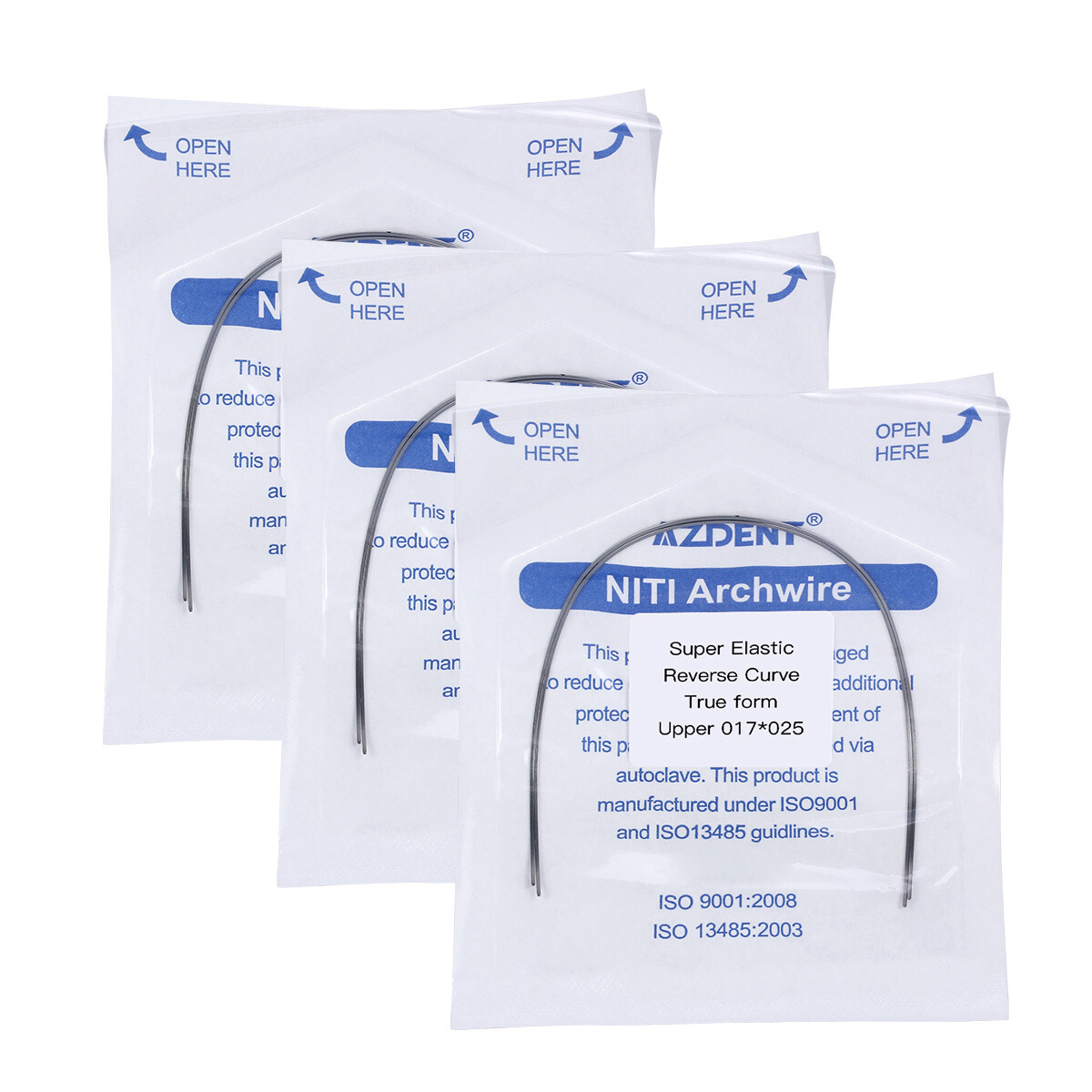 Dental Ortho Super Elastic Arch Wire NITI Reverse Curve Round/Rectangular True