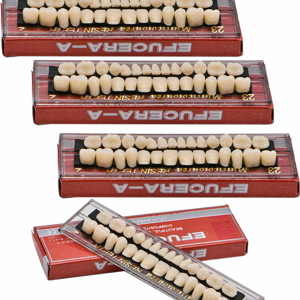 5 Sets Denture 23# Shade A2 Acrylic Resin Full Set Teeth Upper Lower Dental US