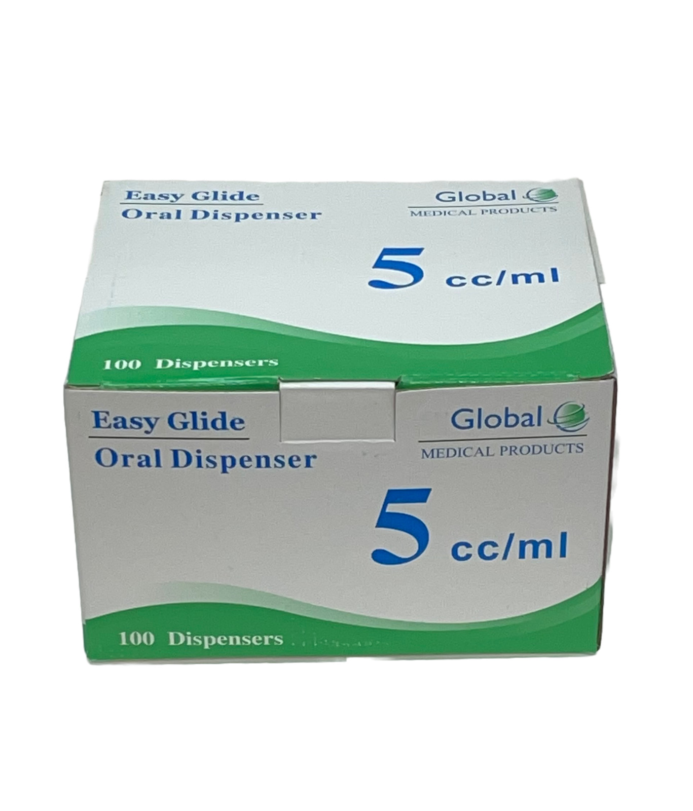 Easy Glide 5ml 5cc Oral Syringe, Sterile, Caps Included, 100 Pack
