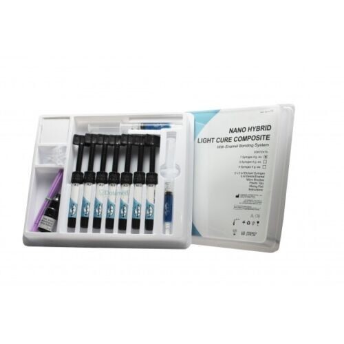 Nano Hybrid Light Cure Composite 7 Syringe Kit MEDENTAL