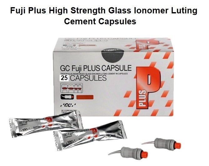 Dental GC FUJI PLUS Resin Reinforced Hi Strength GIC Luting Cement & Capsules
