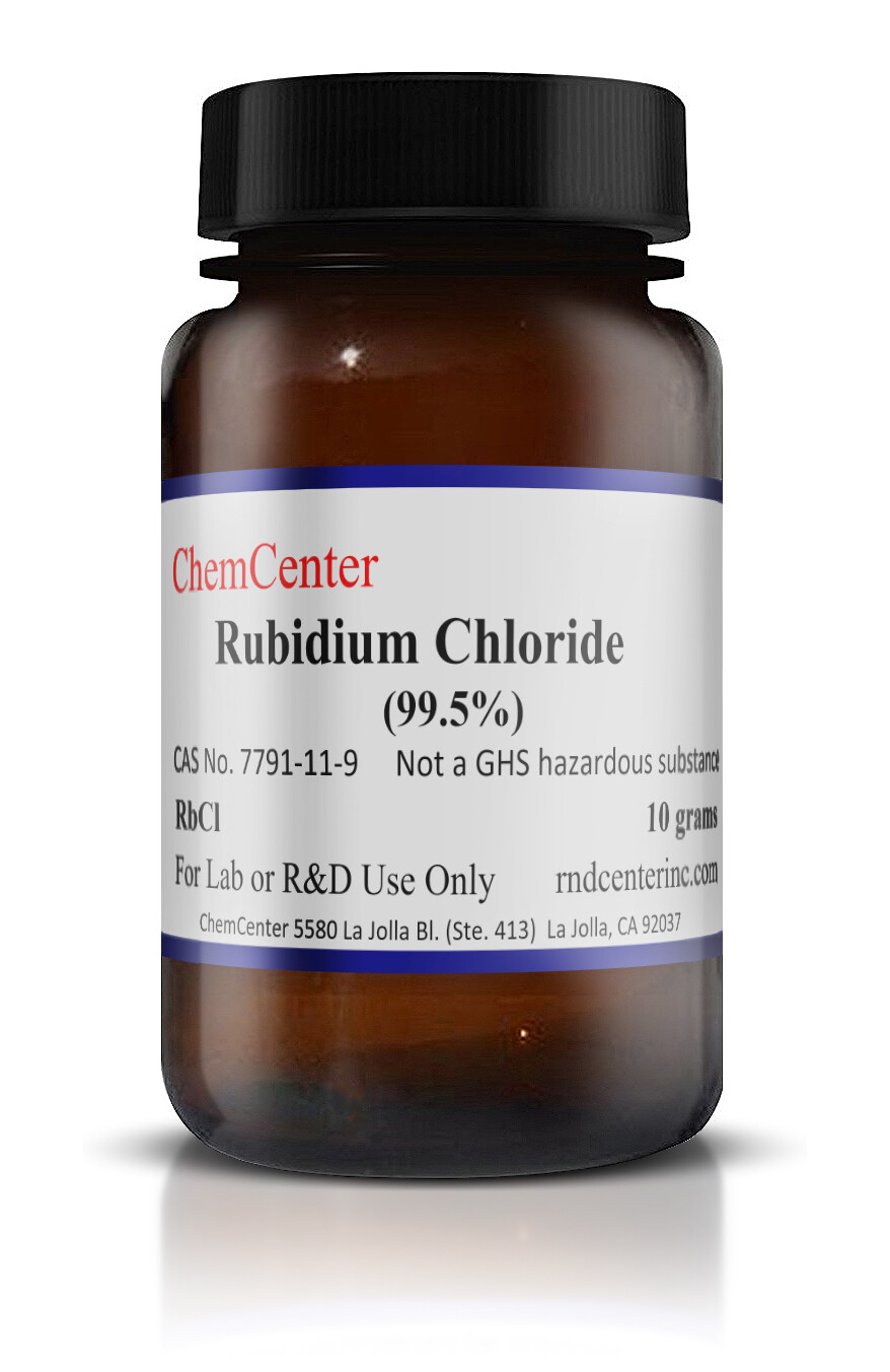 Rubidium Chloride, 99.5% min., 10 grams