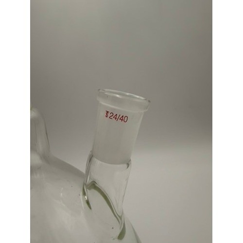 Pear Boiling Flask Lab Glass 2000mL Clear Excellent 2-Neck 24/40 Joint