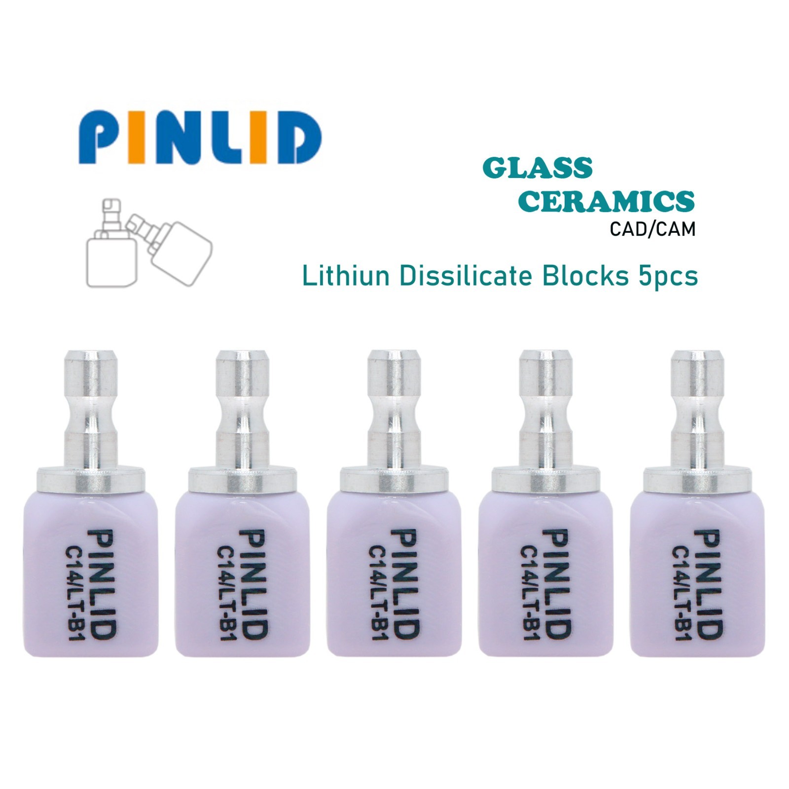US LT C14 B1 Lithium Disilicate Milling Blank CAD/CAM 1/2/5/10/20 Boxes