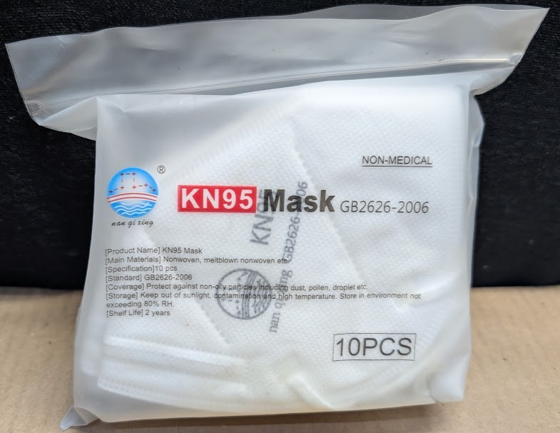 Box of 14 (10 Pack) KN95 Face Mask White GB2626-2006 5-Layer Filtration Mask
