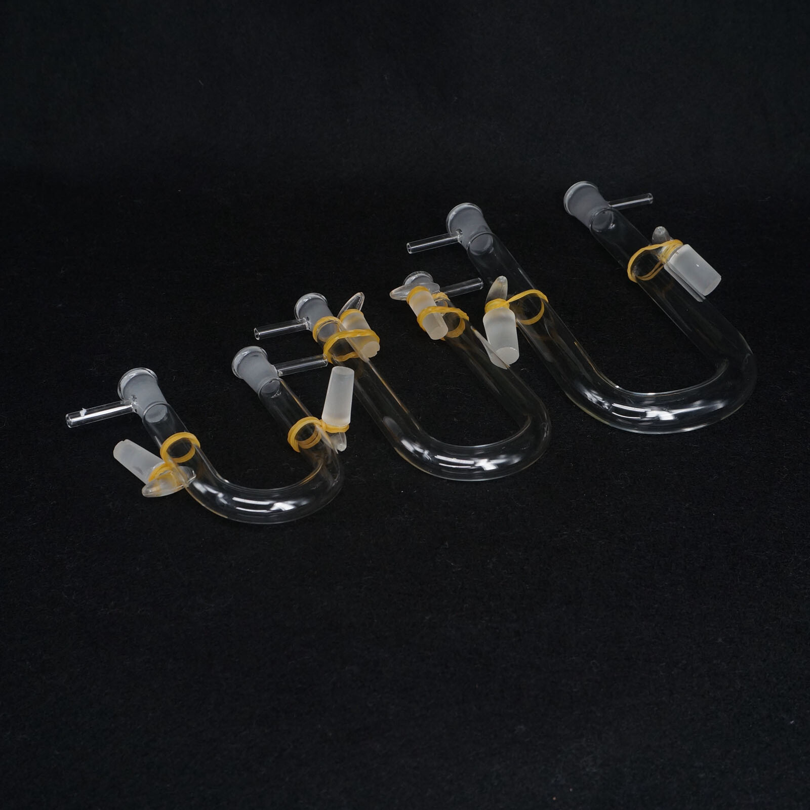 O.D 13/15/18/20mm Drying Glass Tube Adapter U shape With Stopper Side Arm Lab