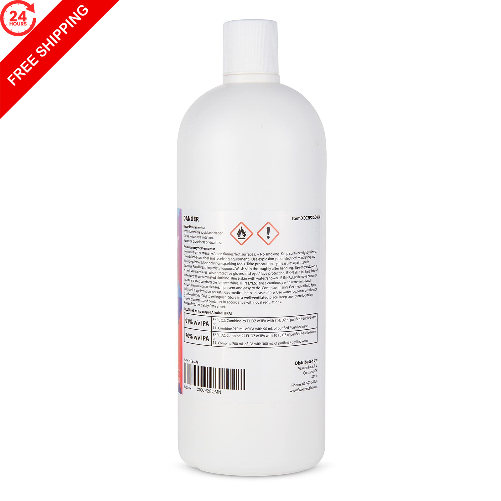 Isopropyl Alcohol 99% (IPA) Made in USA – USP-NF Grade – 99 Percent 1 Liter