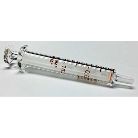 Fortuna 7.102-21 Reusable Glass Syringe,Glass Luer,1 Ml