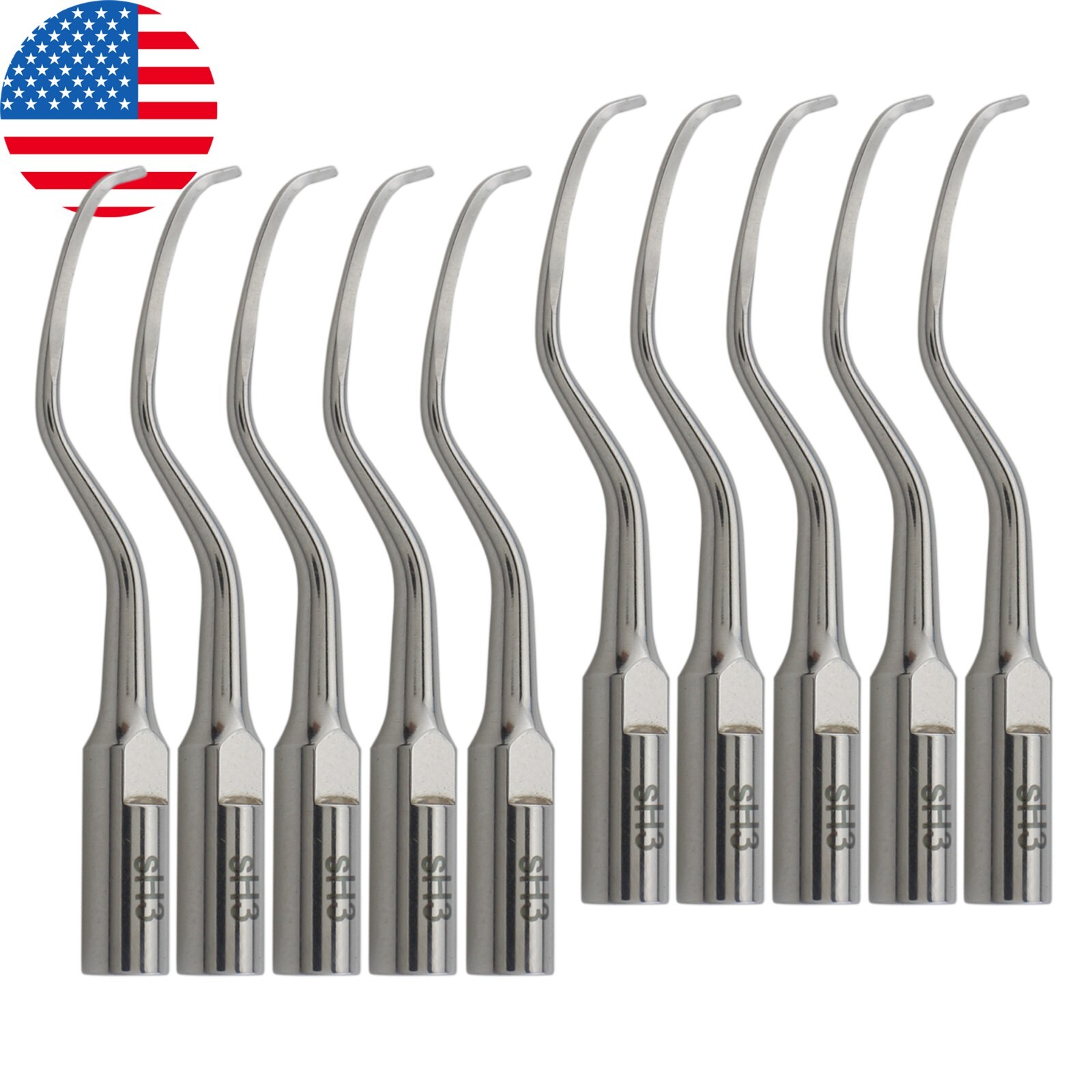 10PCS ACTEON H3 Tips Dental Ultrasonic Scaler Satelec Piezo Tips Periodontal