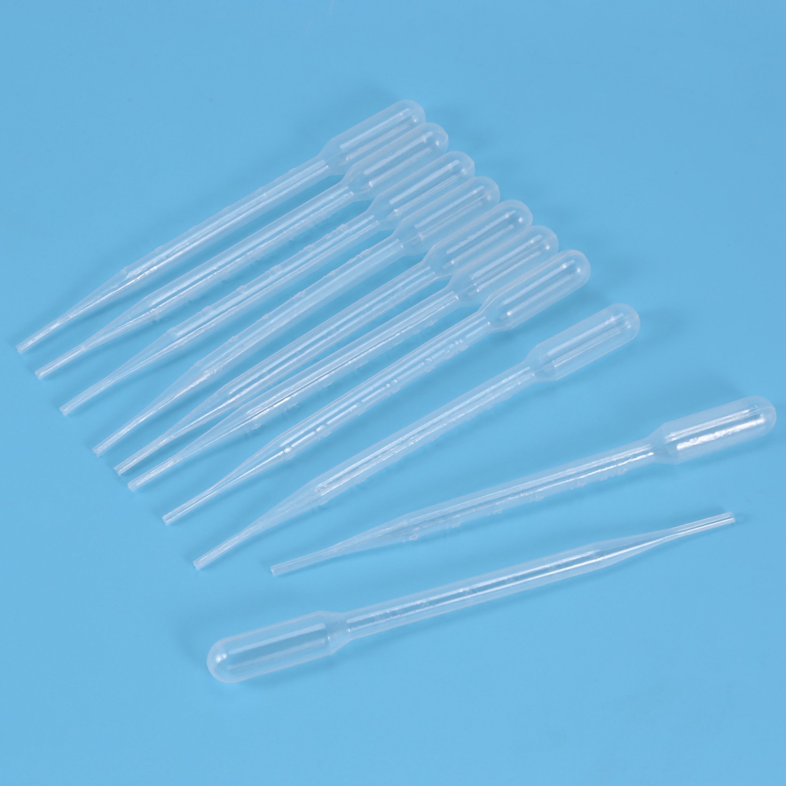 10pcs 3ML Disposable Plastic Eye Dropper Set Transfer Graduated Pipettes I4U8