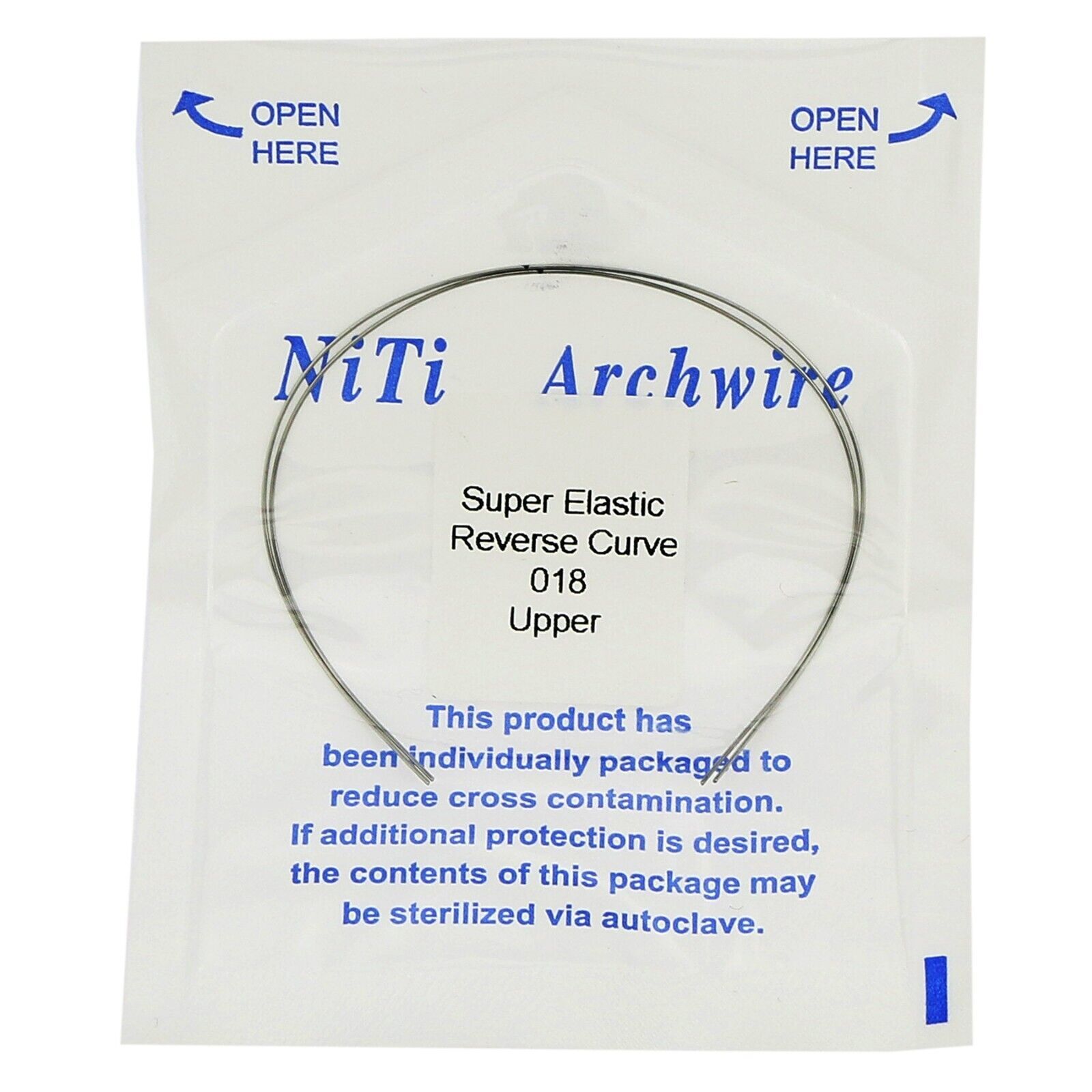 Dental Orthodontic Niti Arch Wire Reverse Curve Round Upper/Lower 012-020