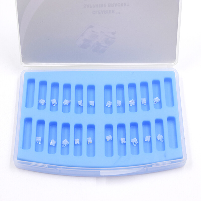 Dental Orthodontic Monocrystalline Braces Sapphire Bracket MBT Roth 022 345 Hook