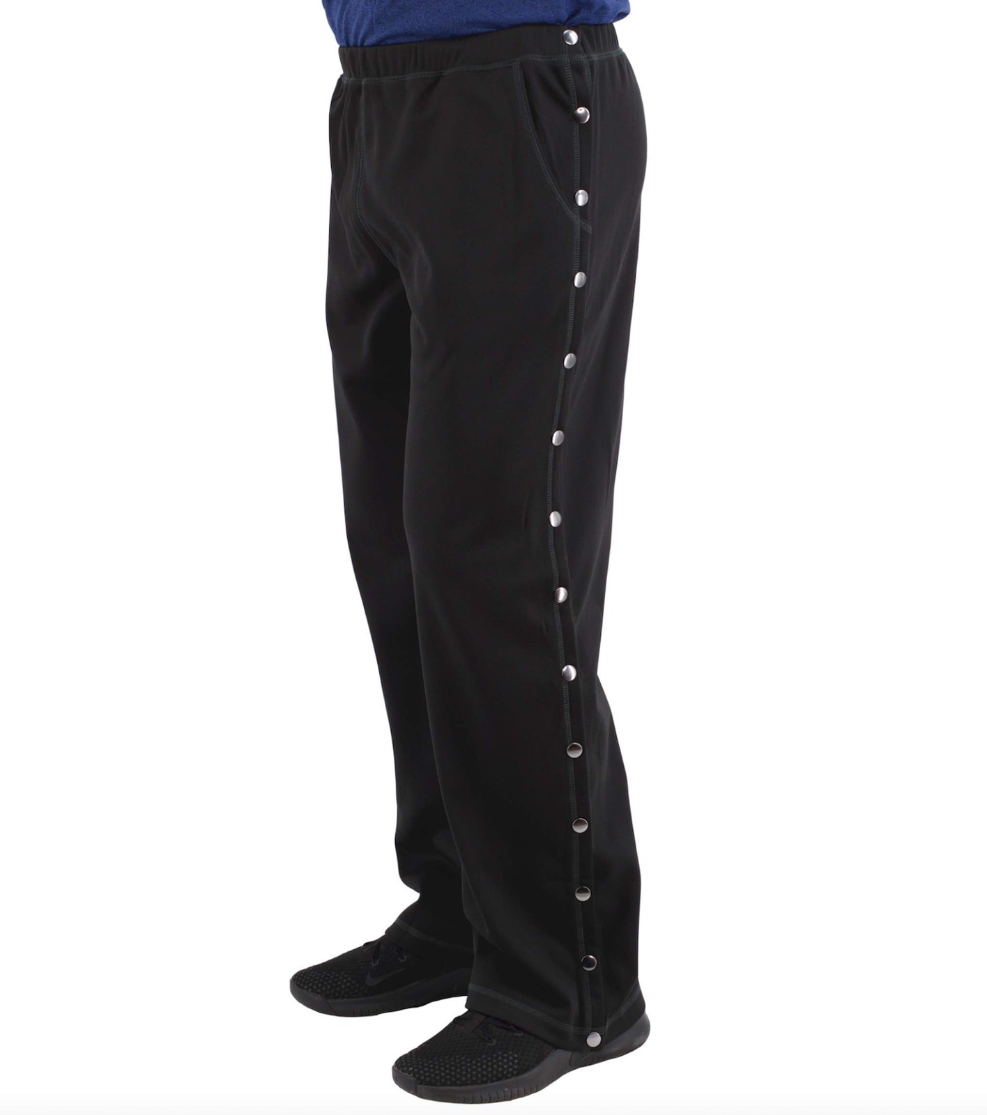 Post Surgery Tearaway Pants – Mens – Womens – Unisex Sizing Black, X-Large