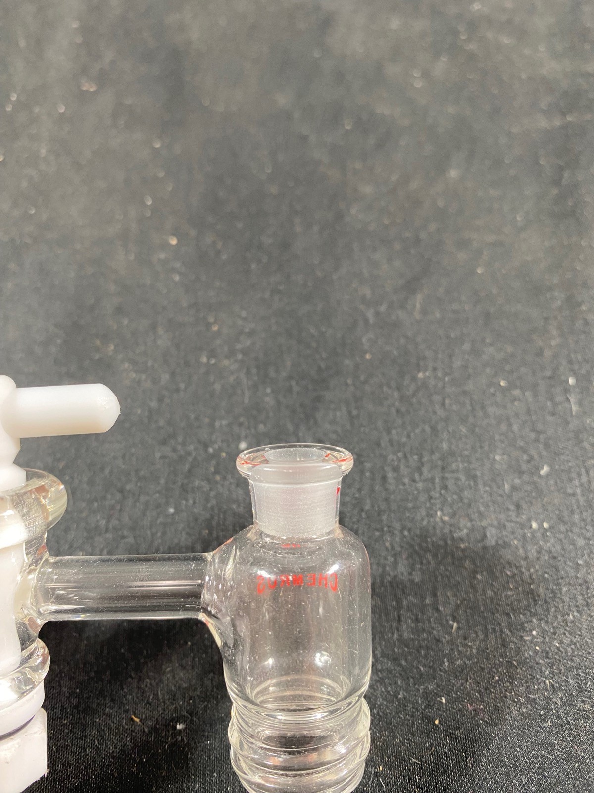 CHEMRUS Glass 7/10 20-400 Thread Stopcock Cleanse-Free Vacuum Adapter CR-2028-04