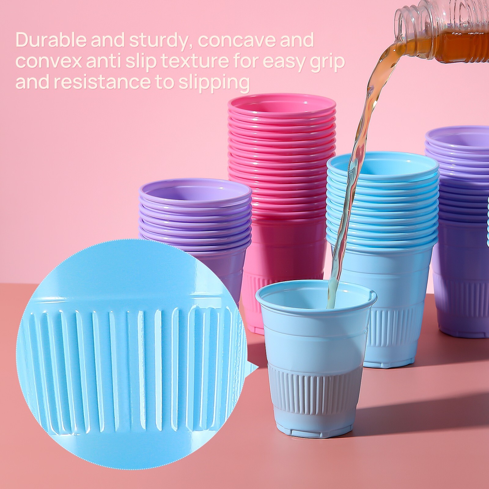 1000 JMU Dental Plastic Disposable Drinking Cups 5OZ Rinse Cup Mouth Wash Blue