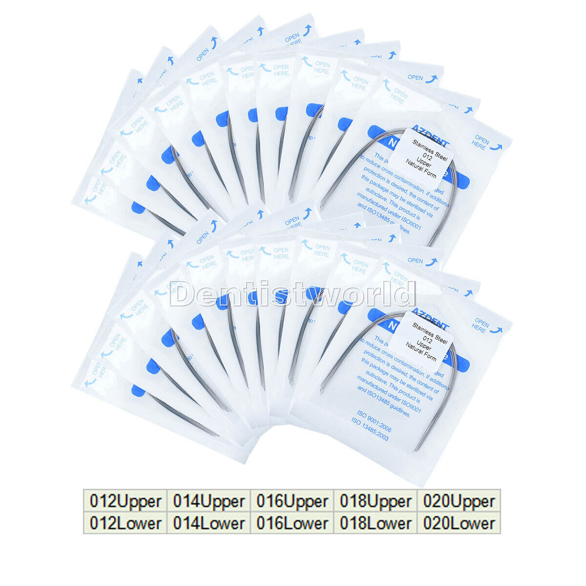 Dental Orthodontic Stainless Steel Arch Wires Round Nature/Oval Form Wire AZDENT