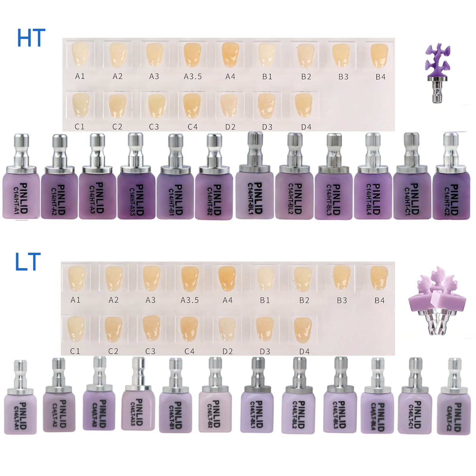 US Dental C14 HT/LT Emax Glass Ceramic Blocks Lithium Disilicate CAD/CAM CEREC