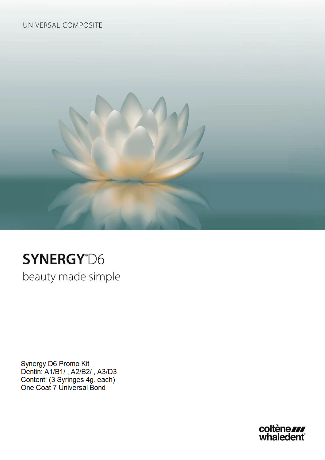 Coltene Whaledent Synergy D6 Universal Nano Composite Promo Kit (Free Ship)