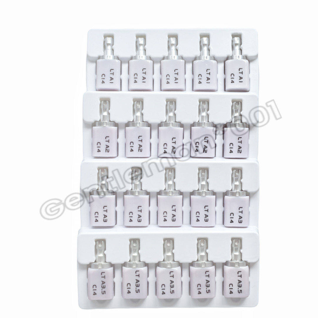 C14 LT Emax Dental Glass Ceramic Lithium Dislicate CAD/CAM Cerec Blocks 5Pcs/Box