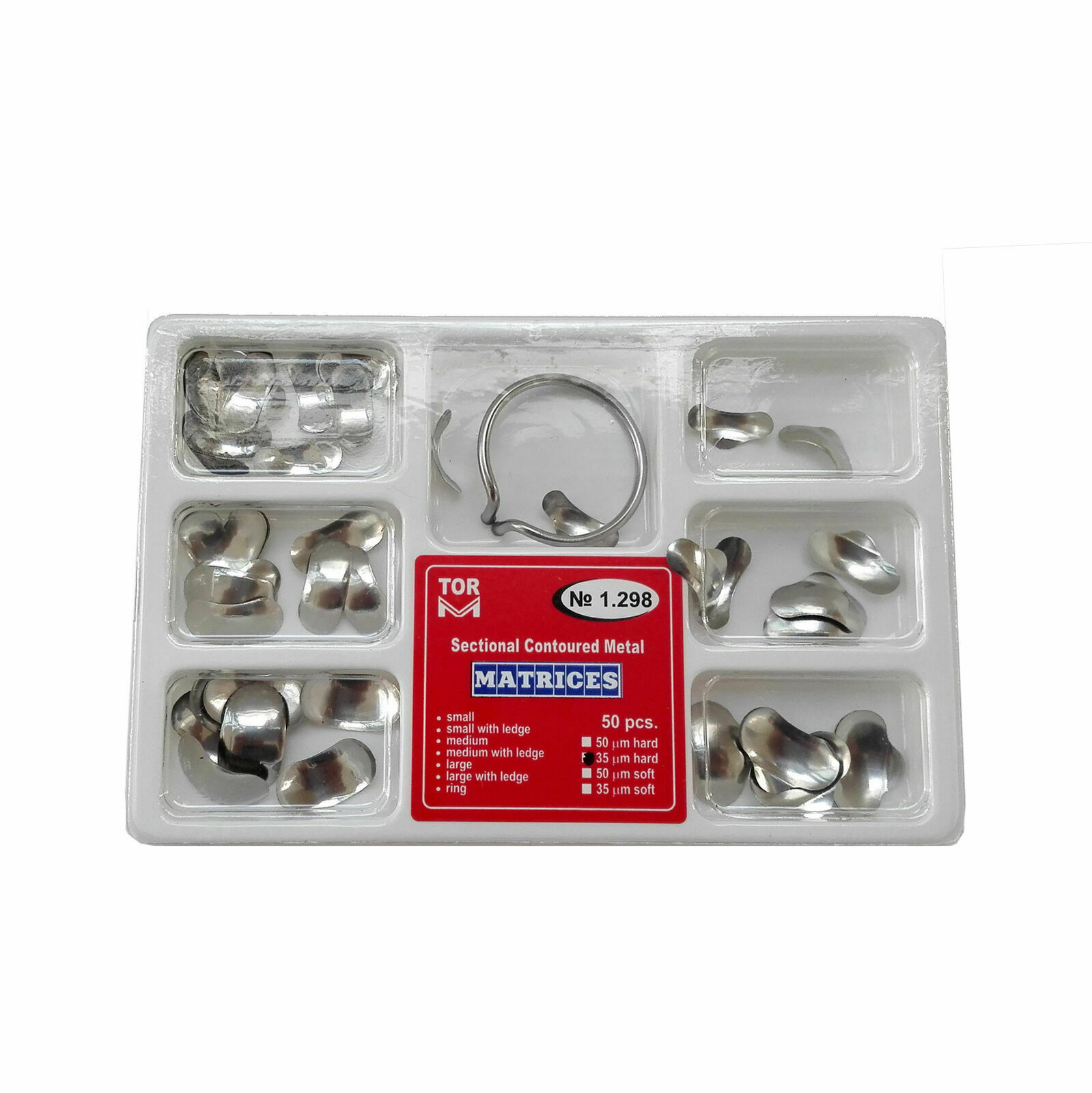 Dental TOR VM Matrices Metal Sectional Contoured Matrix Assortment 35μm/Hard