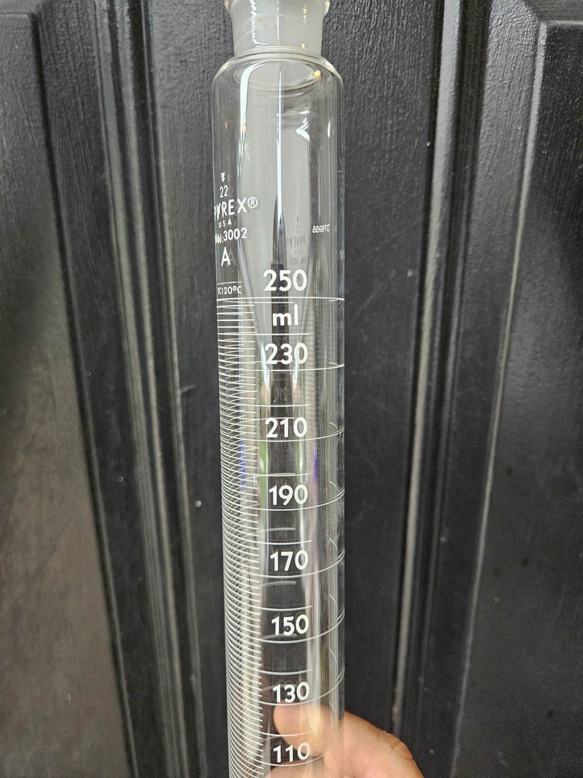 PYREX No. 3002 250 mL Glass Graduated Cylinder Physical Laboratory