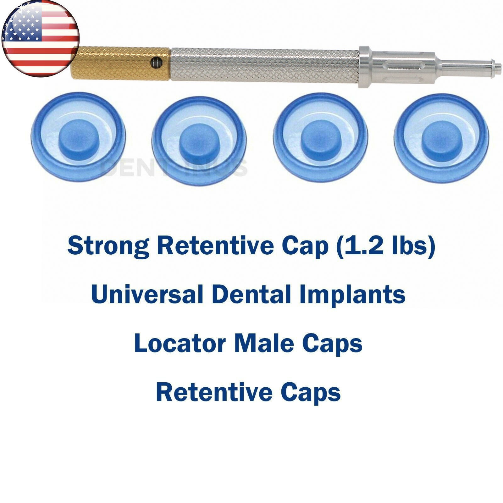 Dental Attachment Abutment Male Cap Tool fit Zimmer Removable PAØ3.5mm/4.5mm