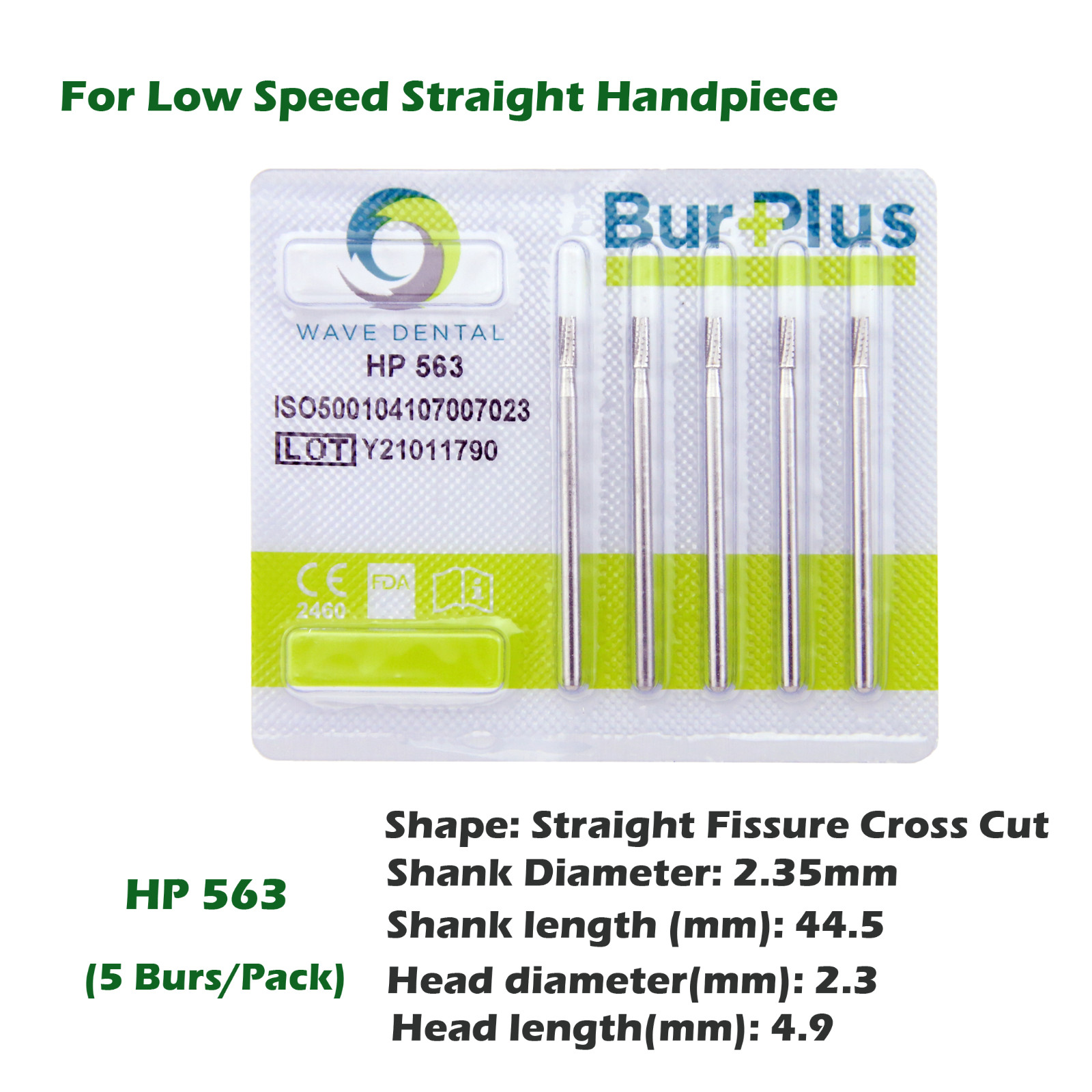 Wave Dental Carbide Bur Straight Handpiece Long Burs HP 555 557 558 559 563