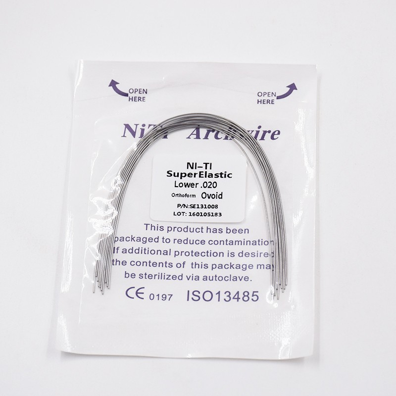 10 Pcs Dental Orthodontic Super Elastic Niti Arch Wire Round 012-020 Upper Lower