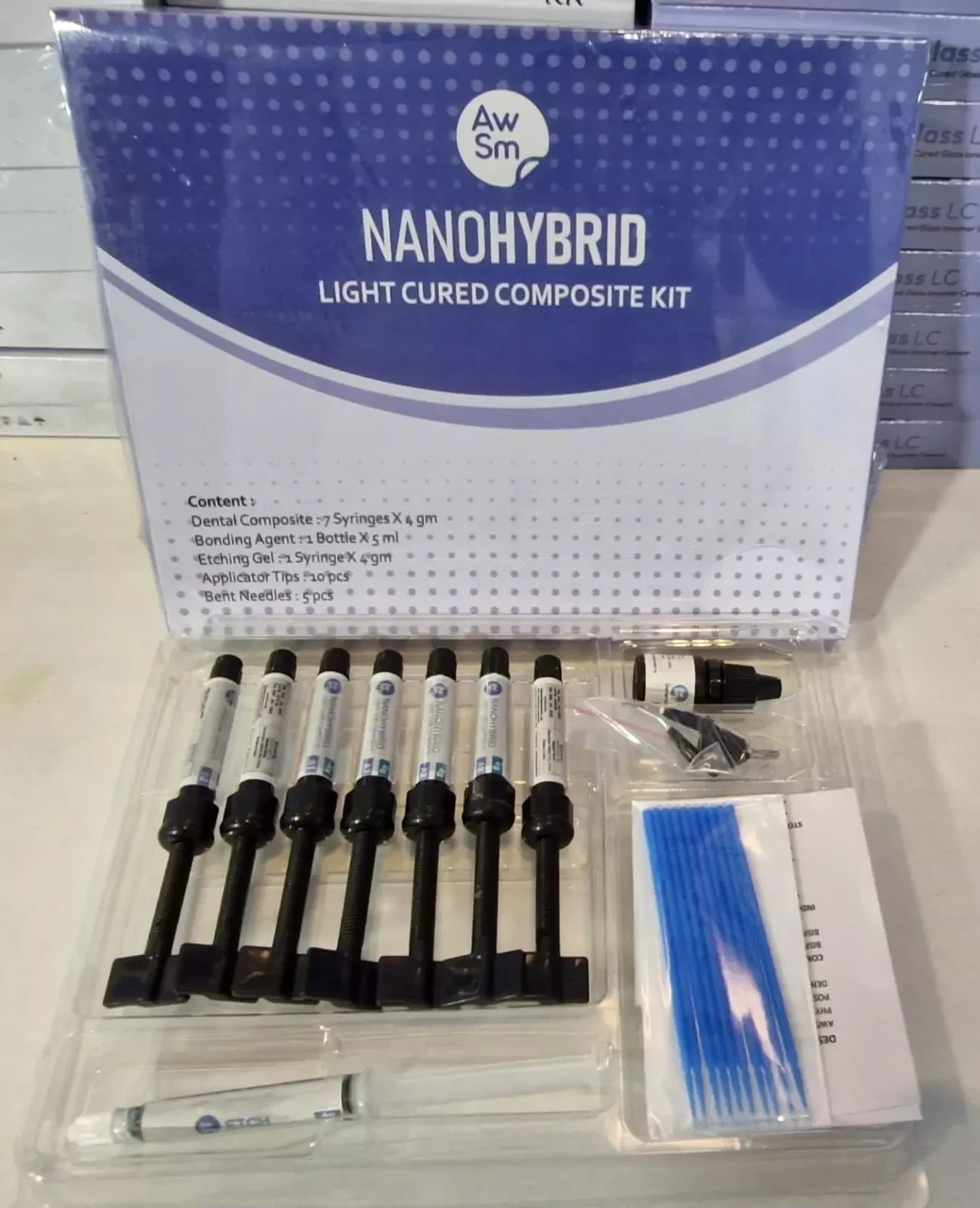 AWSM Nano Hybrid Light Cured Dental Composite Kit – Free Ship