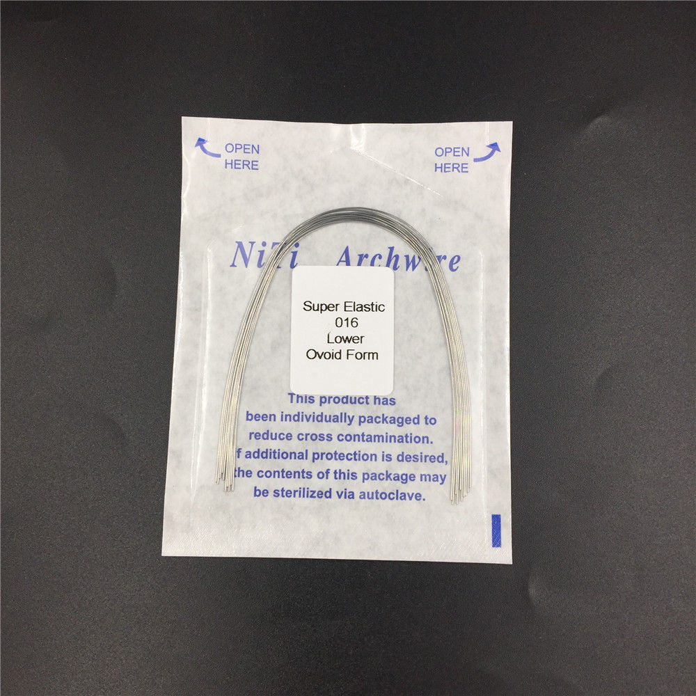 Dental Orthodontic Arch Wire Super Elastic Niti Round Ovoid Upper/Lower 012-020