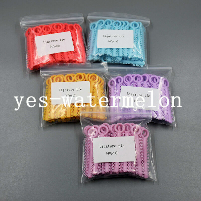 20 Pack Rubber Orthodontics Ligature Ties Dental Bands 37 Colors To Choose New