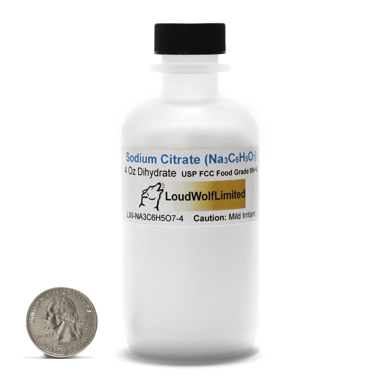Sodium Citrate, 4oz, FCC Food Grade 99+% Pure, Sturdy Bottle SHIPS SAME DAY