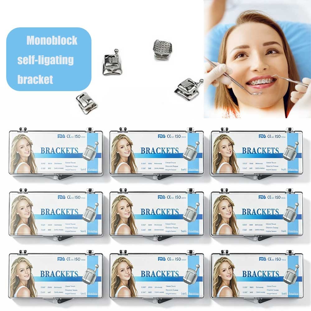 10 packs Dental Orthodontic Self Ligating Braces Bracket Mini Roth.022 Hooks 345
