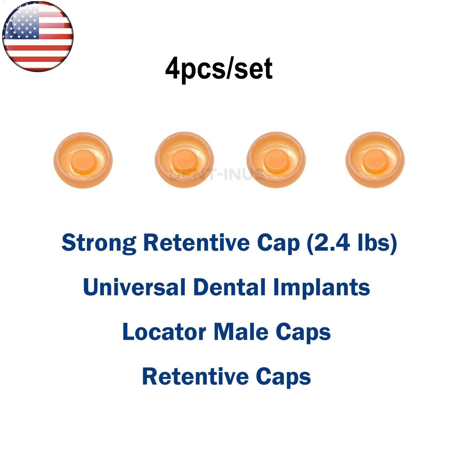 Dental Attachment Abutment Male Cap Tool fit Zimmer Removable PAØ3.5mm/4.5mm