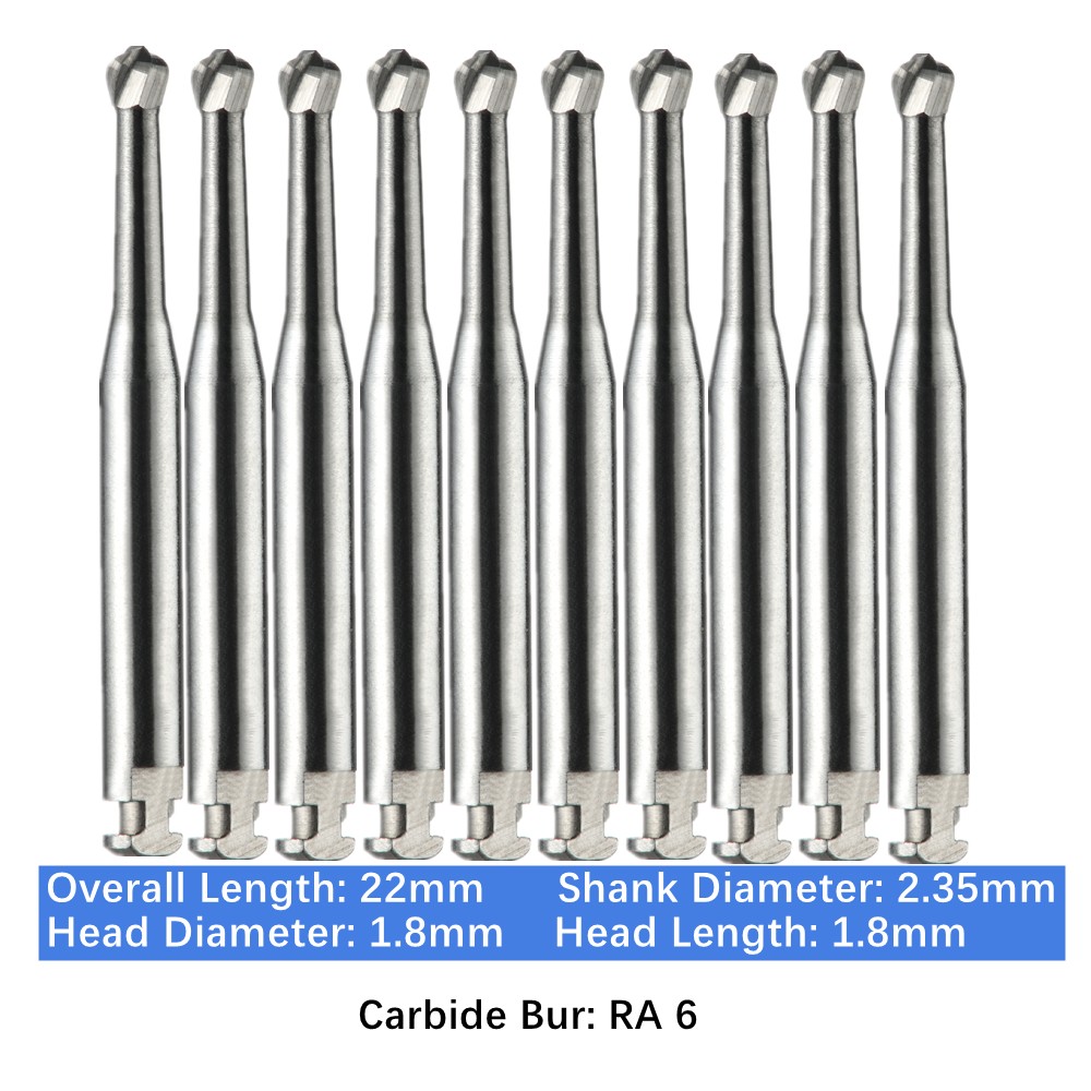 Vakker 10PC Dental Low Speed Carbide Burs Tungsten Latch Type LA RA SURG Bur
