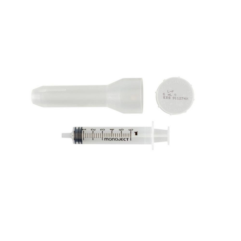 General Purpose Syringe Monoject 6 mL Luer Lock Tip Without Safety – 50/BX