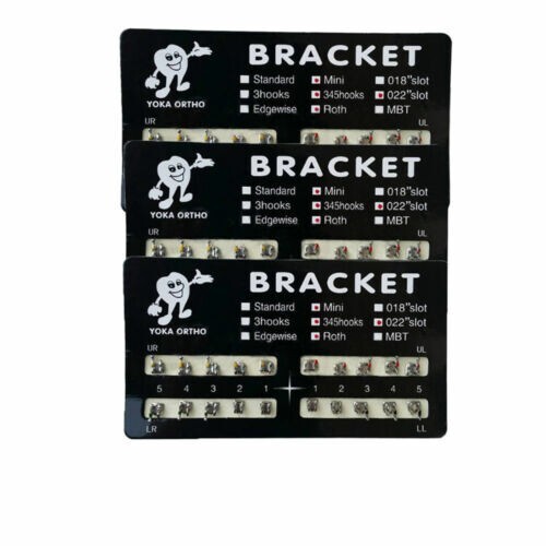 10 Packs Mini Dental Orthodontic Brackets Metal Braces Roth Slot.022 3-4-5 Hooks