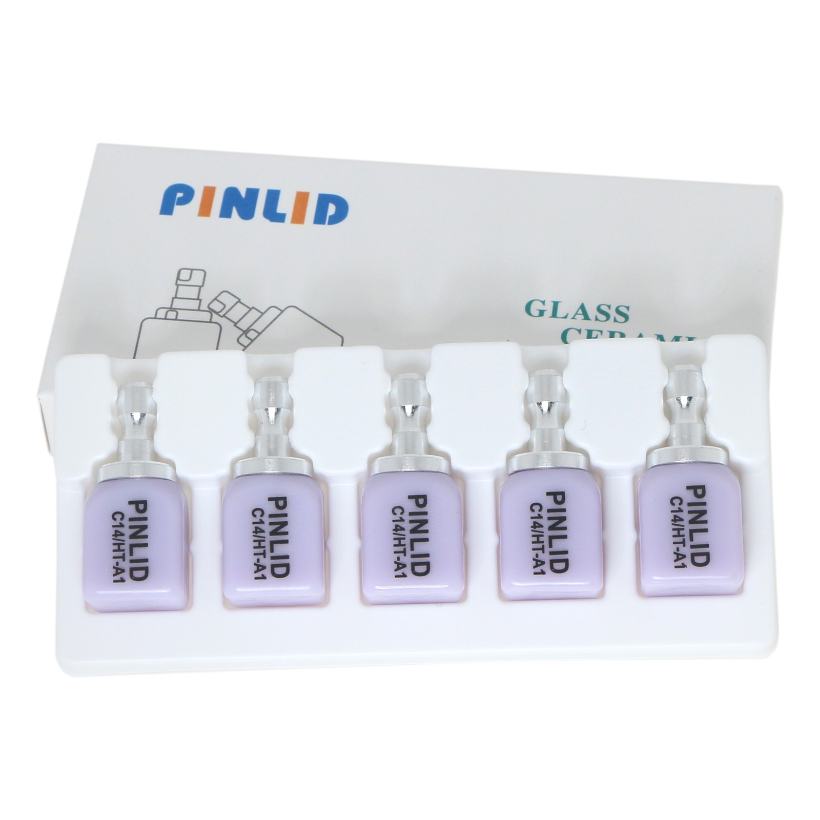 US C14 HT Dental Glass Ceramic Blocks Lithium Disilicate CAD/CAM Cerec Block5Pcs