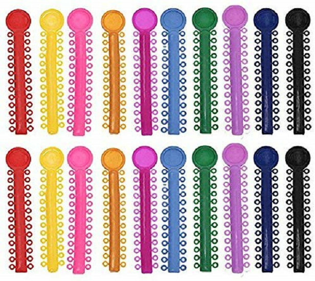 1040pc Dental Orthodontic Ligature Ties Braces Elastic Rubber Band Mixed ColorUS
