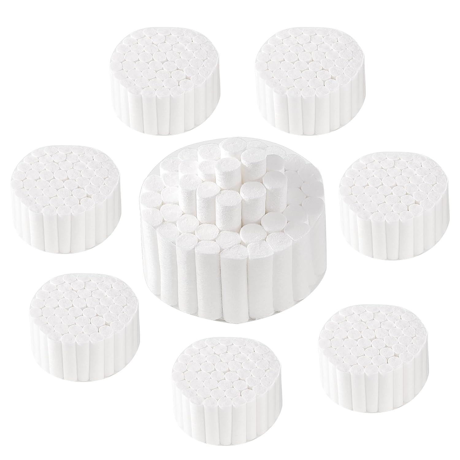 1000 pcs Dental Gauze Cotton Rolls 1-1/2″ x 3/8″, (#2 Medium)