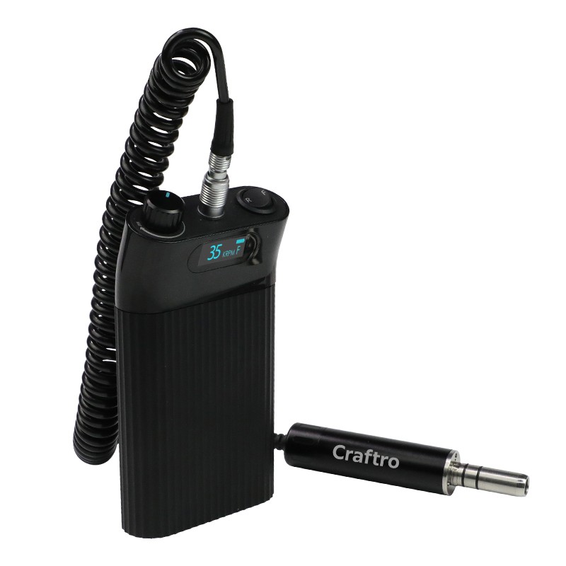 Craftro 35K RPM Dental Lab Portable Micromotor Polishing Unit + E-type Handpiece