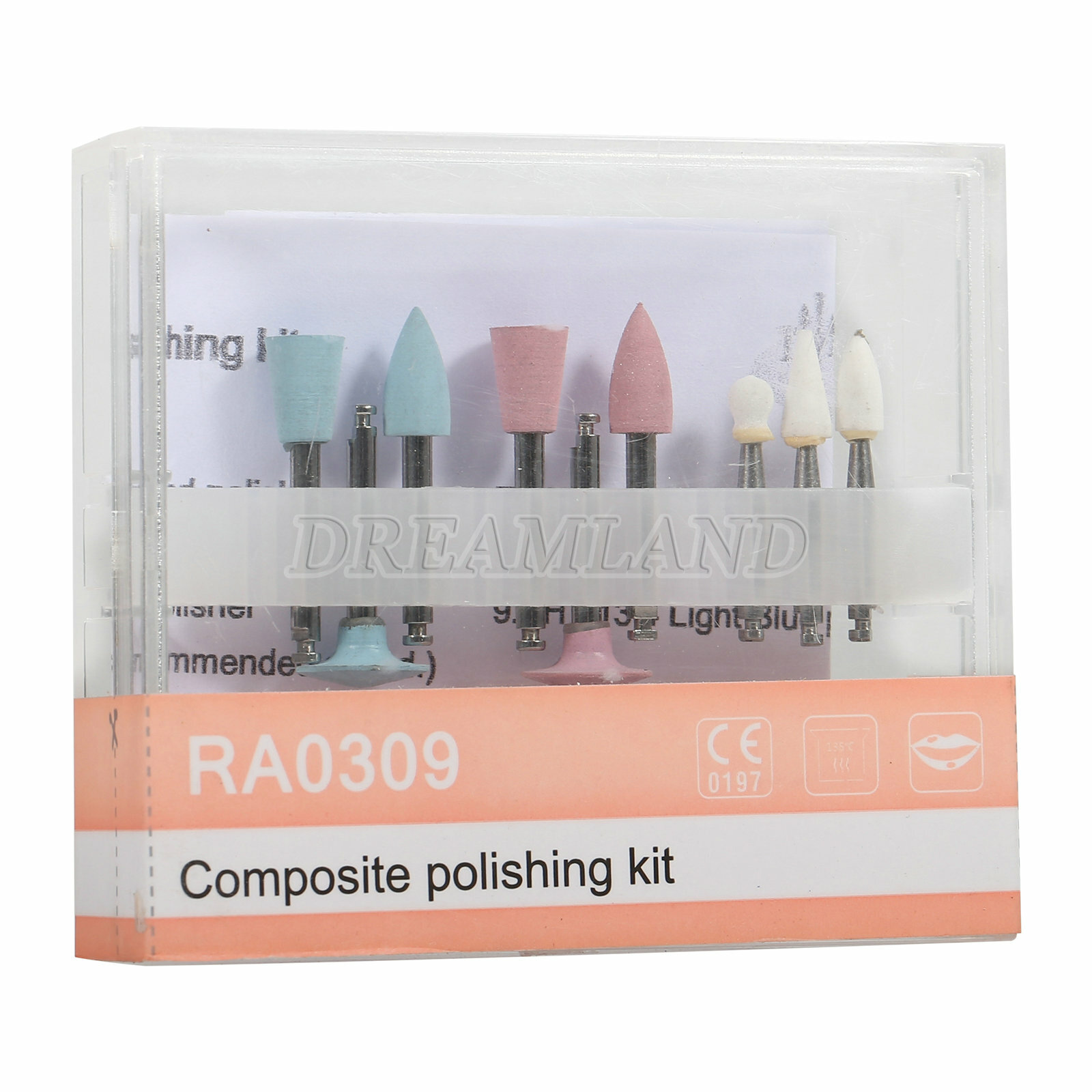 Dental RA/HP 2.35 Burs Porcelain/Composite Polishing Kit fit Low Speed Handpiece
