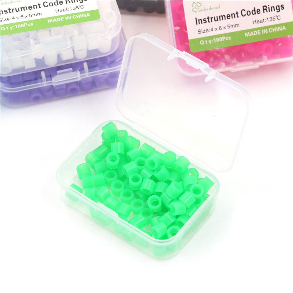 100 Pcs/Box Small Dental Orthodontic Silicone Instrument Color Code Rings Bands