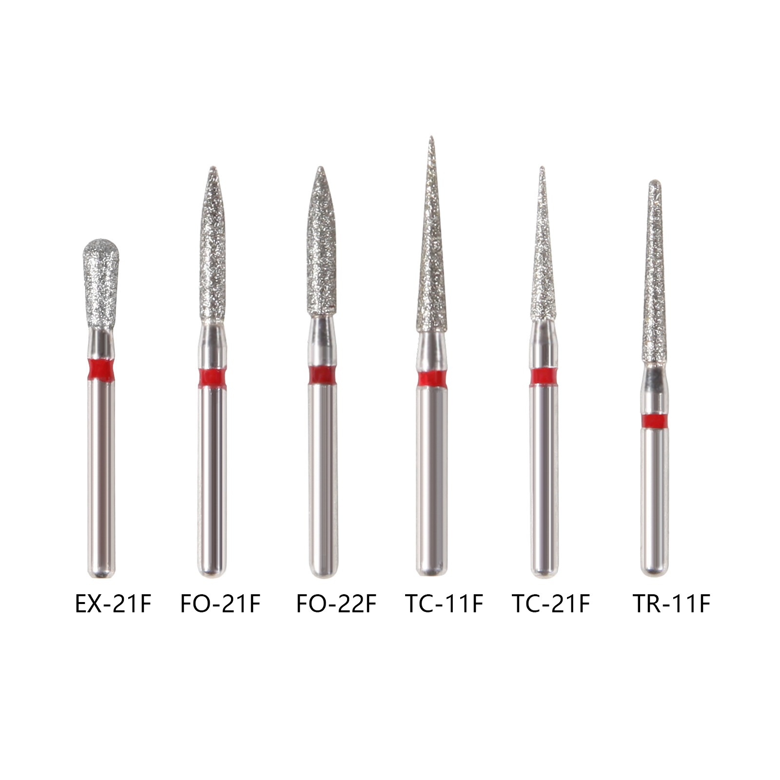 97Types Dental Diamond Burs FG 1.6mm for High Speed Handpiece 5pcs/pack DL