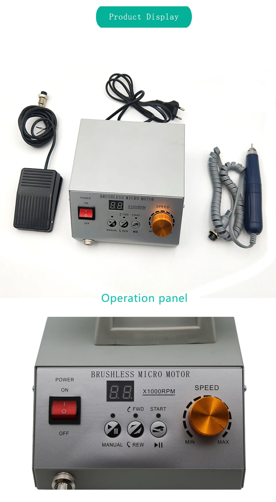 Brushless Handpiece Dental Micro Motor 60000 RPM Dental Polishing Micromotor