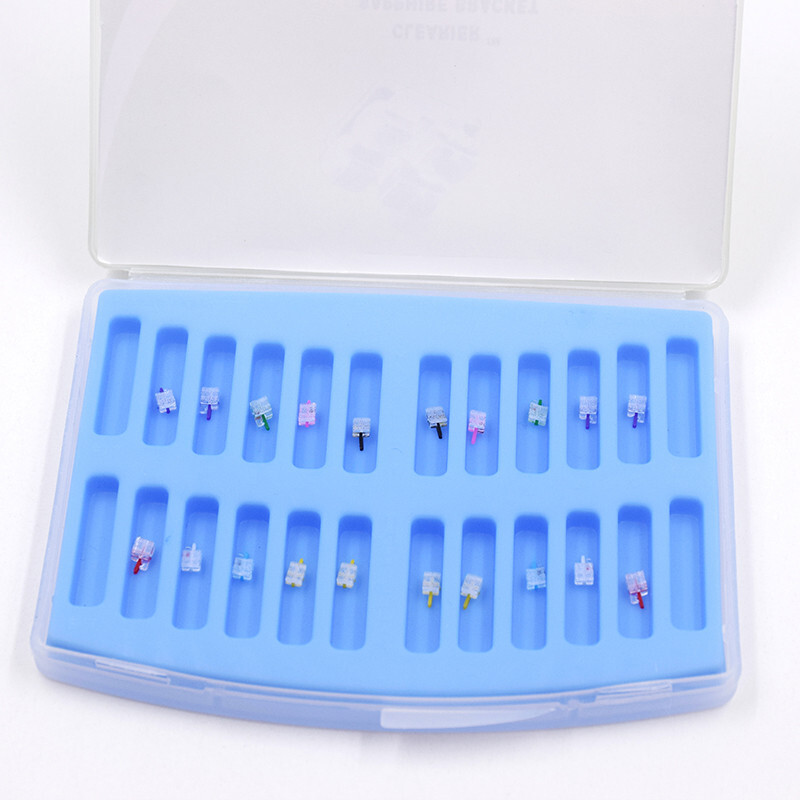 20 Pcs Dental Monocrystalline Sapphire Braces Ceramic Bracket Ortho Roth 022 345