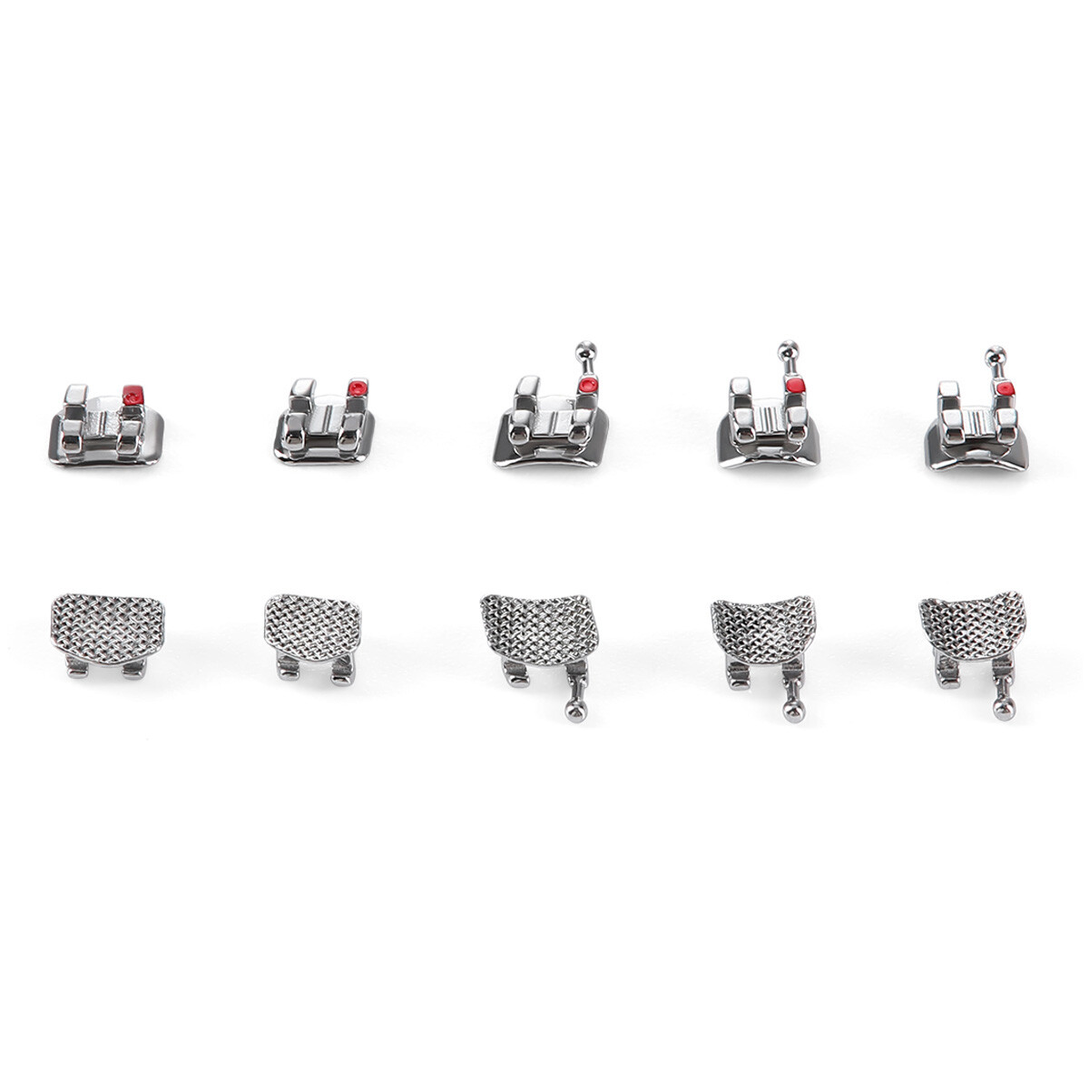 Dental Orthodontic Brackets Braces Mesh Base Mini Roth/MBT 018/022 Hooks 3/345