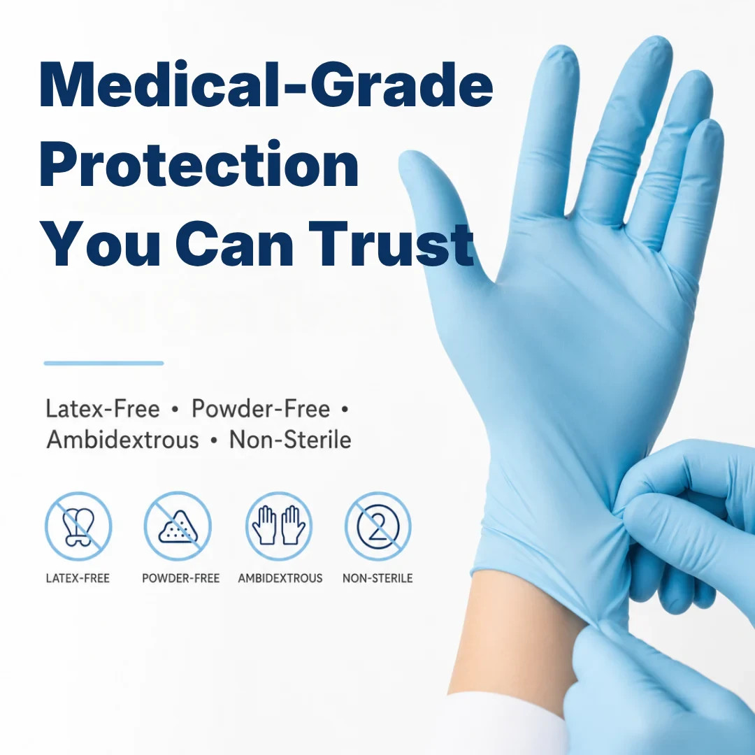 KingFa Medical Nitrile Gloves ASTM D6319-19 Powder Free 200pc, 500pc, 1000pc
