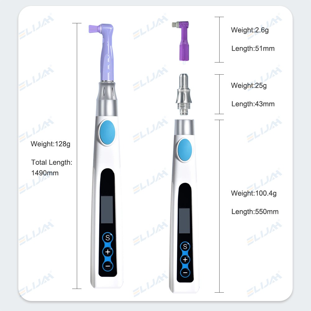Dental Electric Wireless Polisher IPR System Ruler Prophy Angles Disc Handpiece